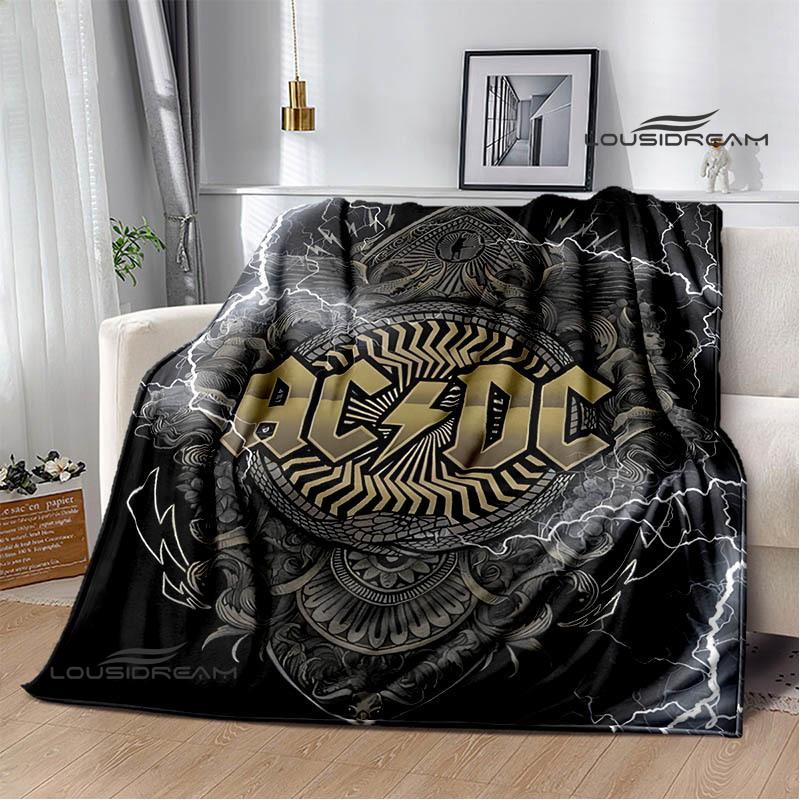 3D Retro Rock band AC/DC printed blanket Picnic blanket Warm Flannel blankets Home bed linings blankets for beds Birthday Gift