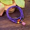 Amethyst Nine-Tailed Fox Women's Luxury Pendant & Beaded Bracelet