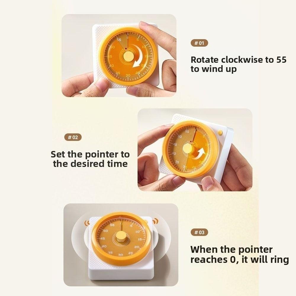 Magnetic Mechanical Visual Timer Self-discipline Countdown Alarm Clock Kitchen Timer  Kitchen Use