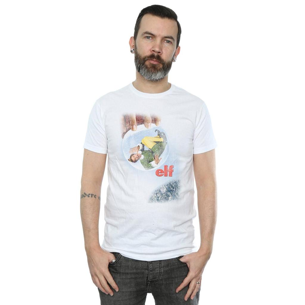 Elf Mens Distressed Poster T-Shirt