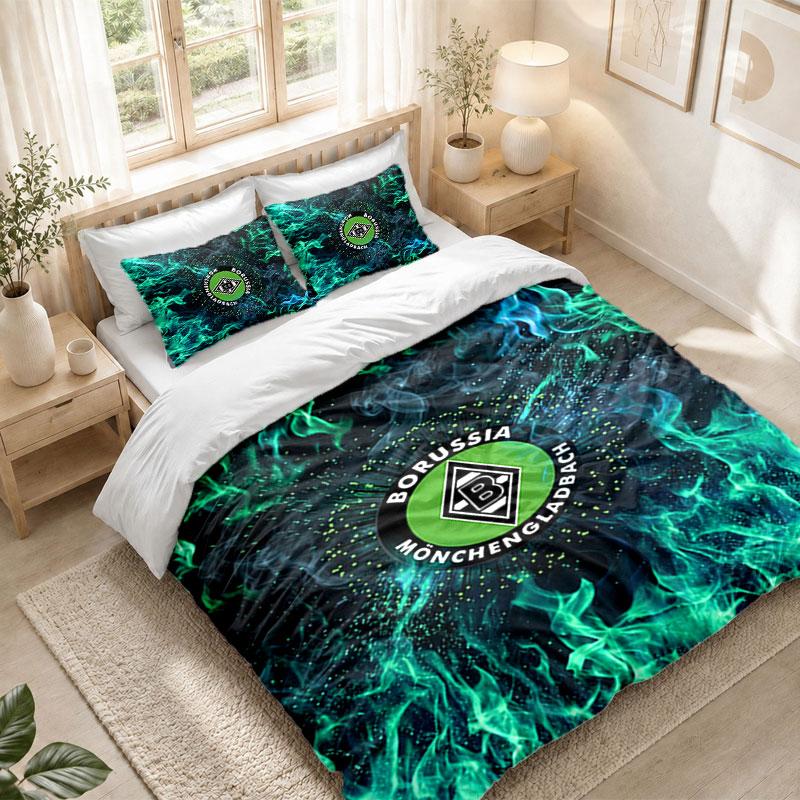 Bedding Set 1 Duvet Cover 2 Pillowcases Borussia Mönchengladbach Print Bedroom Home Decoration