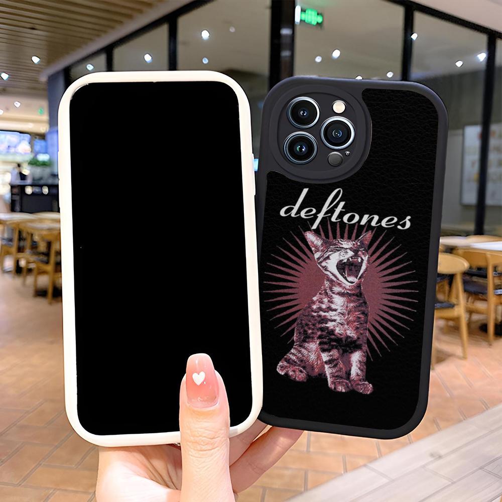 Black Cat Deftones Phone Case for Iphone 16 15 13 12 14 11 Pro Max Mini X Xr Xs 8 7 Puls Lambskin Cover