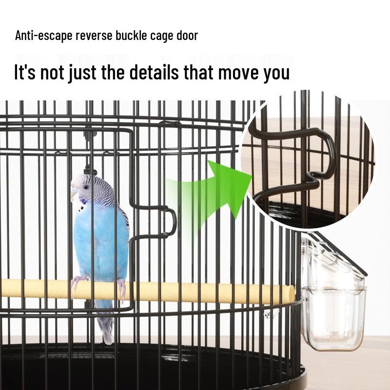 Роскошный круглый металлический набор клеток для попугаев, волнистых попугайчиков, корелл и майны