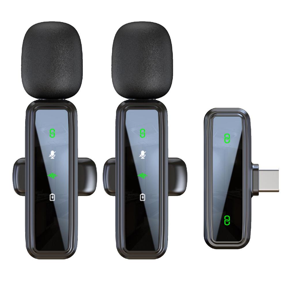 J86 Dual Wireless Lapel Microphone - Noise Reduction for Live Broadcasts