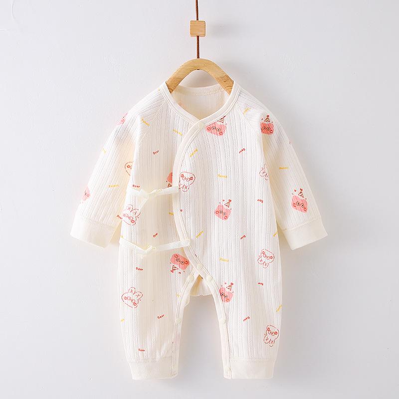 Весенний хлопковый ромпер для новорожденных - Боди с длинным рукавом для девочек