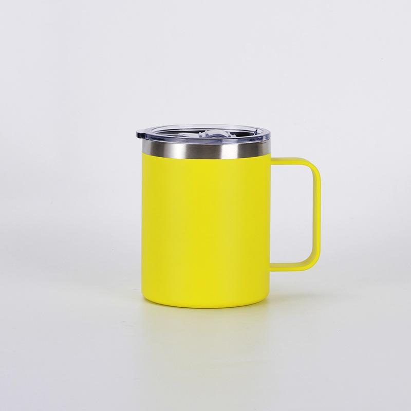Новая 12-унциевая изолированная кружка-роллер из нержавеющей стали 304, переносная ручка, кофейная кружка, вакуумная изоляция, кружка для мороженого, предметы домашнего обихода