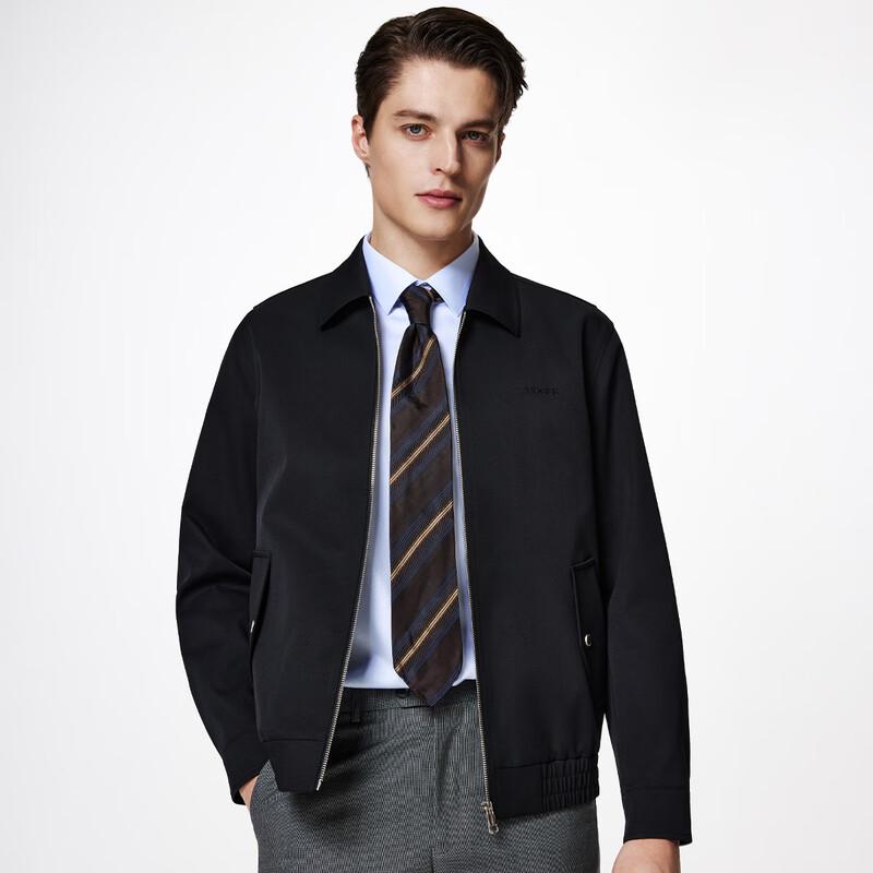 Zhuangji Men's Wrinkle-Resistant Business Casual Solid Lapel Jacket