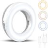 Портативная светодиодная кольцевая лампа Clip Ring Light 40 LED Selfie Lamp 3200K-6500K USB Charge для iPhone 16 Android Xiaomi Live Stream Vlog Fill Lights