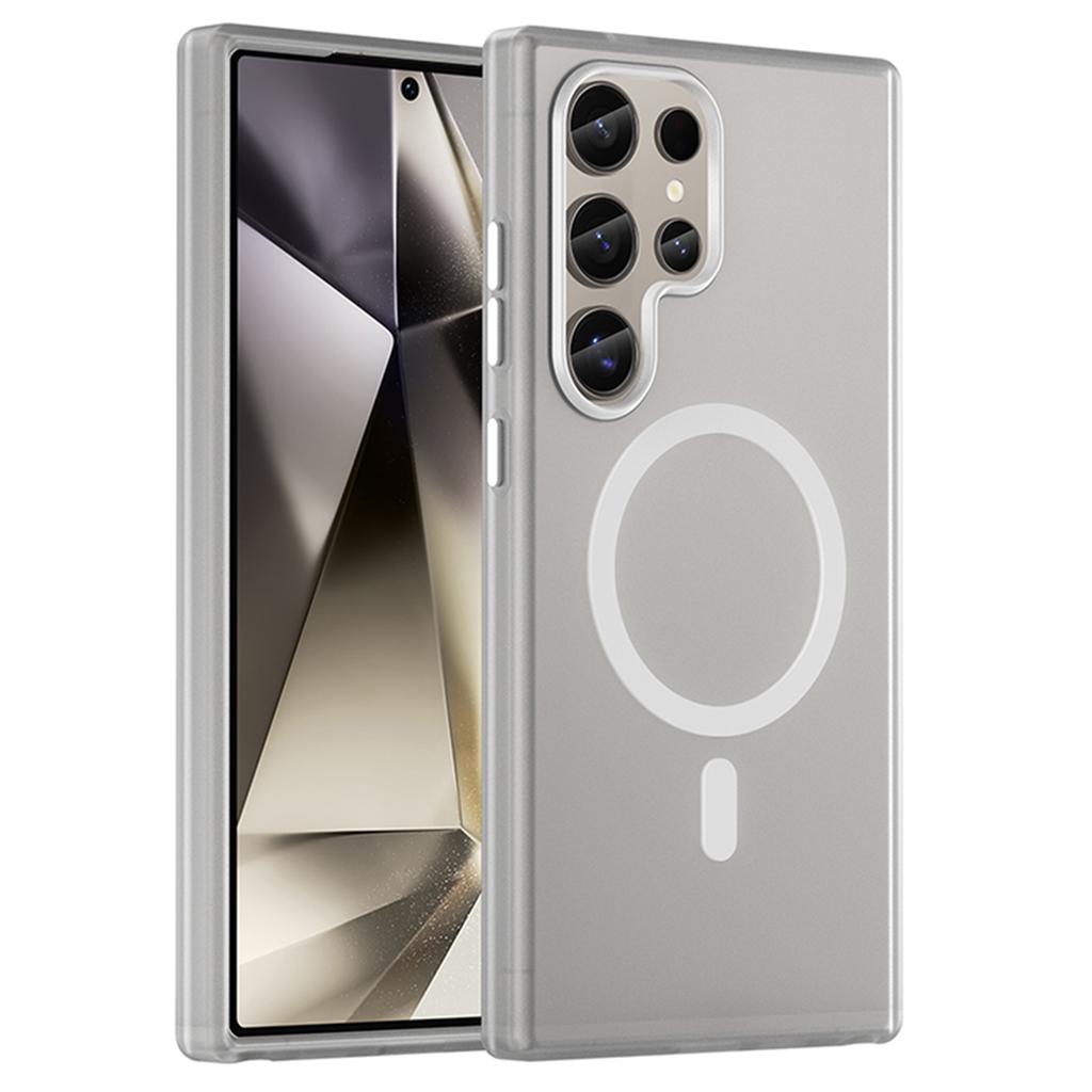Для Samsung Galaxy S24 Ultra Магнитный чехол ТПУ+ПК Тонкий Матовый Полупрозрачный Чехол для телефона