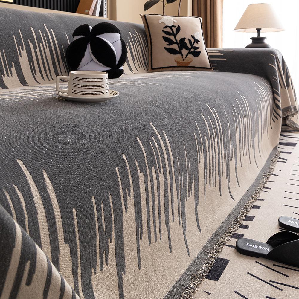 1pc Extra Wide Sofa Cover - Heavy-Duty Chenille Fabric Couch Protector, Non-Slip Furniture Protector for Living Room, Bedroom