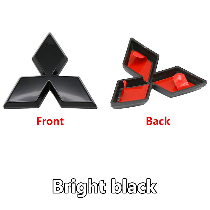 For Mitsubishi Pajero Space Star Xpander Ralliart Delica ASX 1Pc Mitsubishi Logo Steering Wheel Decal 3D Sticker Car Badge Logo