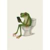 Funny Otter Toilet Paper Duck Reading on Toilet Poster Raccoon Animal Wall Art Bathroom Canvas Painting Print Nursery Home Decor