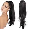 Female Fluffy Synthetic Fiber Micro Roll Drawstring Elastic Mesh Ponytail Wig