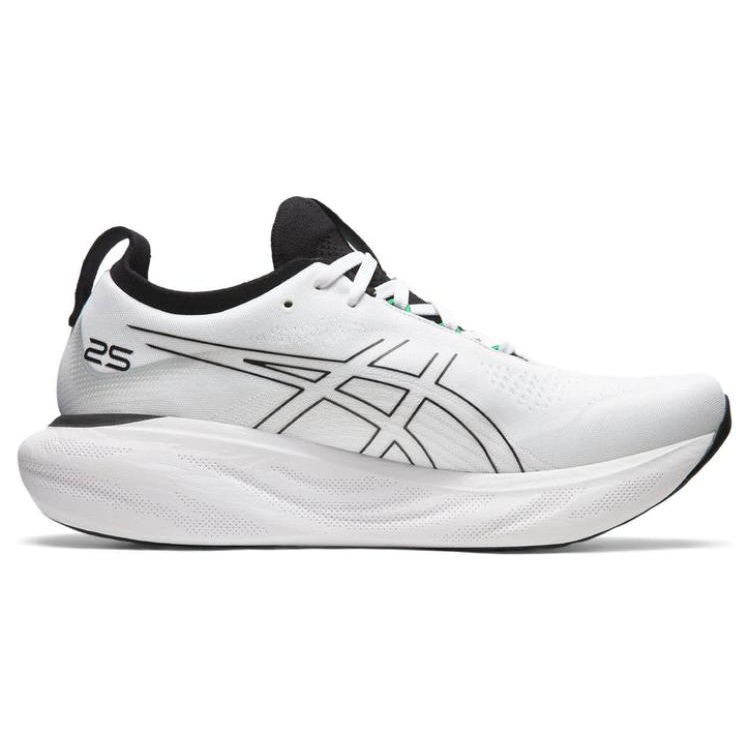 Asics Мужские кроссовки Gel Nimbus 25 White Black Green 1011B547-103