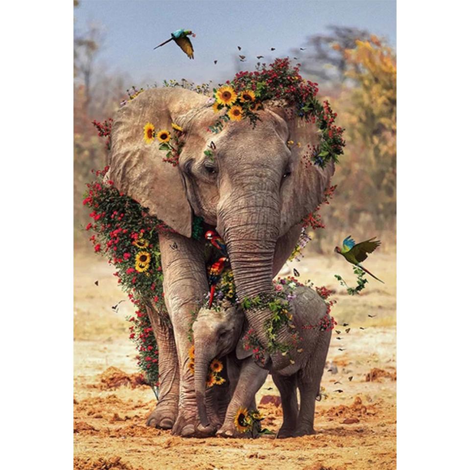 5D DIY алмазная живопись животное слон горный хрусталь картина полная алмазная вышивка мозаика ручной работы подарок украшение мебели