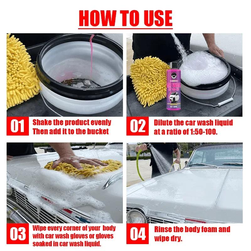 Foam Car Wash Liquid - 100ml, Suitable for Cars, Motorcycles and Motorhomes, PE Formula | Efficient Cleaning | Creamy Texture