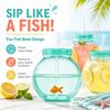 With Lid Plastic Fish Bowl Cup Translucent Green Ornament Cup For Drinks  Parties Centerpieces