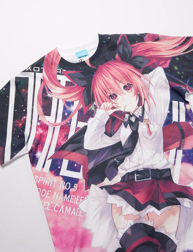Cospa Date A Live Оригинальная версия Котори Ицука Полная графика БЕЛАЯ футболка M Размер Хлопок