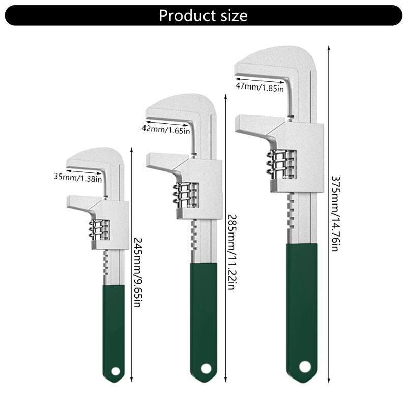 Multifunctional Right Angle Adjustable Wrench With Wide Jaw Opening Up To 9.8cm For Automotive Mechanics And DIYer Use