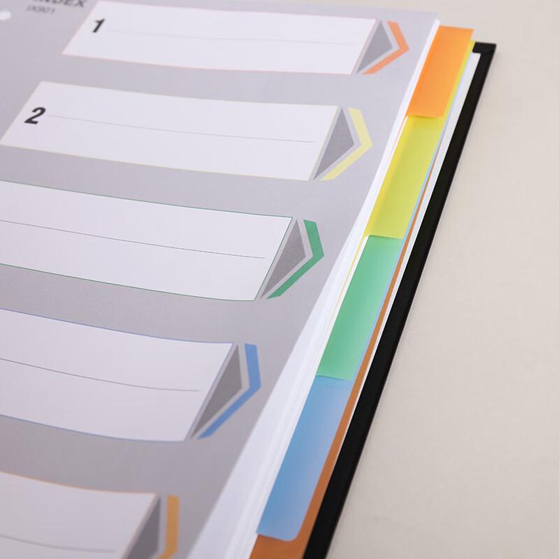 Wooden A4 Multi-color 11-Hole Index Dividers (5 Packs)