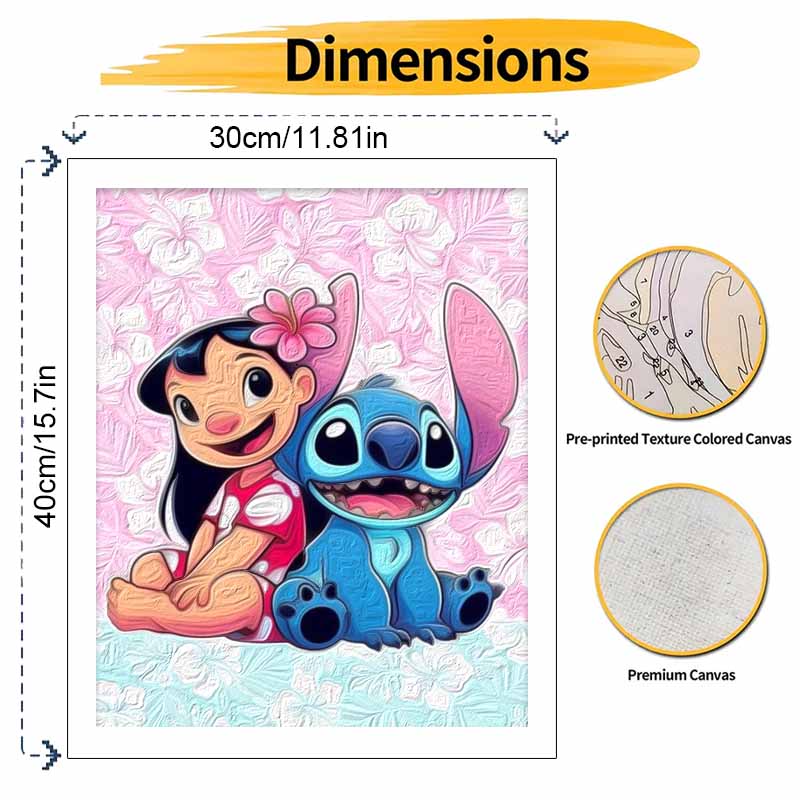Disney Лило и Стич цифровая масляная живопись DIY раскраска ручная роспись заполнение домашний декор подарок холст настенное искусство для декора гостиной