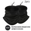 2 Pcs Men's Winter Neck Gaiter Set, Polyester Knit, Fleece Lined, Windproof, Breathable, for Outdoor Cycling and Hiking