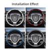zkfan8 Suitable for Suzuki Carbon Fiber Texture Steering Wheel Cover with Segmented Quick-Release Design for Wagon R Swift Ertiga Brezza Baleno Fronx 