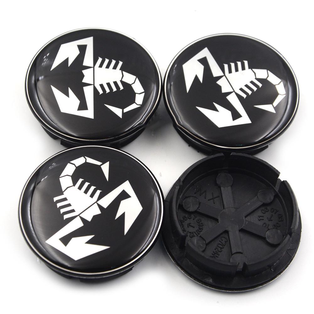50mm Car Wheel Hub Cover Emblem Sticker Accessory For Fiat Abarth 500 Tipo FR Panda Argo Freemont Viaggio Bravo Punto m Doblo Puls