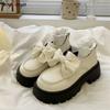 Japanese Sweet Lolita Shoes Women Kawaii Bow Mary Jane Shoes Vintage College Female Black Thick Soled JK Cosplay Uniform Shoes