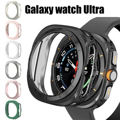 Чехол для Samsung Galaxy Watch Ultra 47 мм Защитная пленка для экрана Аксессуары Жесткая рамка из ПК Бампер защитный Чехол для Galaxy Watch 7 Ultra