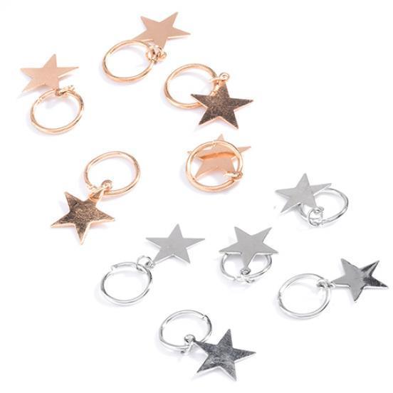 5 шт. женские модные милые блестящие звездные кольца для волос заколки для косичек ARI