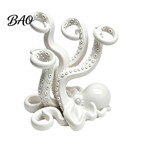 Waterproof Bathroom Decor 3D Printed Octopus Toothbrush Holder, Creative Space Saving Desk Organizer, Durable Functional Decoration PLA Material