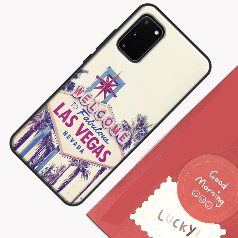Las Vegas Sign LIGHTS Nevada Rome Phone Case For Samsung Galaxy S26 S25 S24 S20 S21 S22 S23 Ultra S10 Plus S25 FE Cover Shell