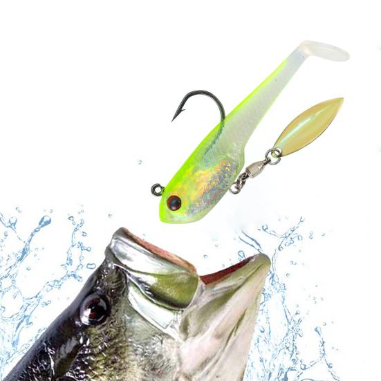 6 шт. Мягкие рыболовные приманки Искусственные приманки с острым крючком Реалистичный вид Яркий цвет Т-образный хвост Поддельные приманки Свимбейт Рыболовные снасти