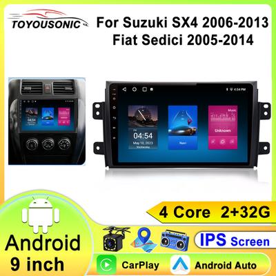 Android 13 Автомобильное радио для Suzuki SX4 2006-2013 Fiat Sedici 2005-2014 Мультимедиа Видео Плеер Навигация 2din Carplay Стерео Аудио