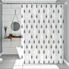 1 Raindrop Shower Curtain with Grey and White Water Drop Pattern. This Thickened Pure EVA Translucent Printed Bathroom Curtain Measures 72x72 Inches