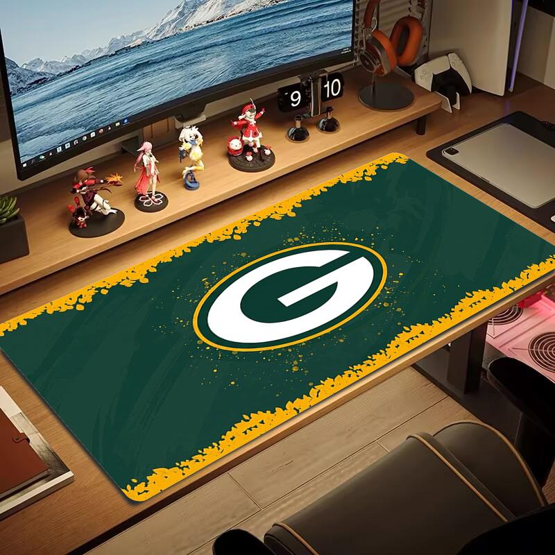 Green Bay Packers Mouse Pad Large Gaming Table Cushion Nonslip Laptop Tablet Big Mousepad Xxl Mat Mini Pc Playmat With Lock Edge