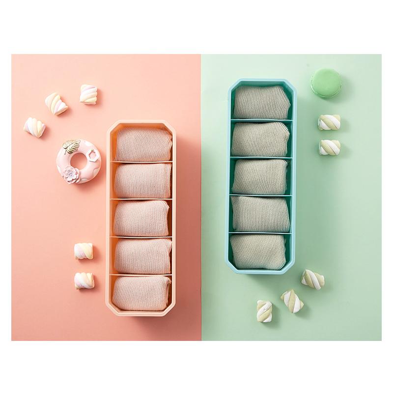 Dormitory Closet Organizer For Socks Home Separated Underwear Storage Box Multi Grids Socks Organizer Foldable Drawer Organizer