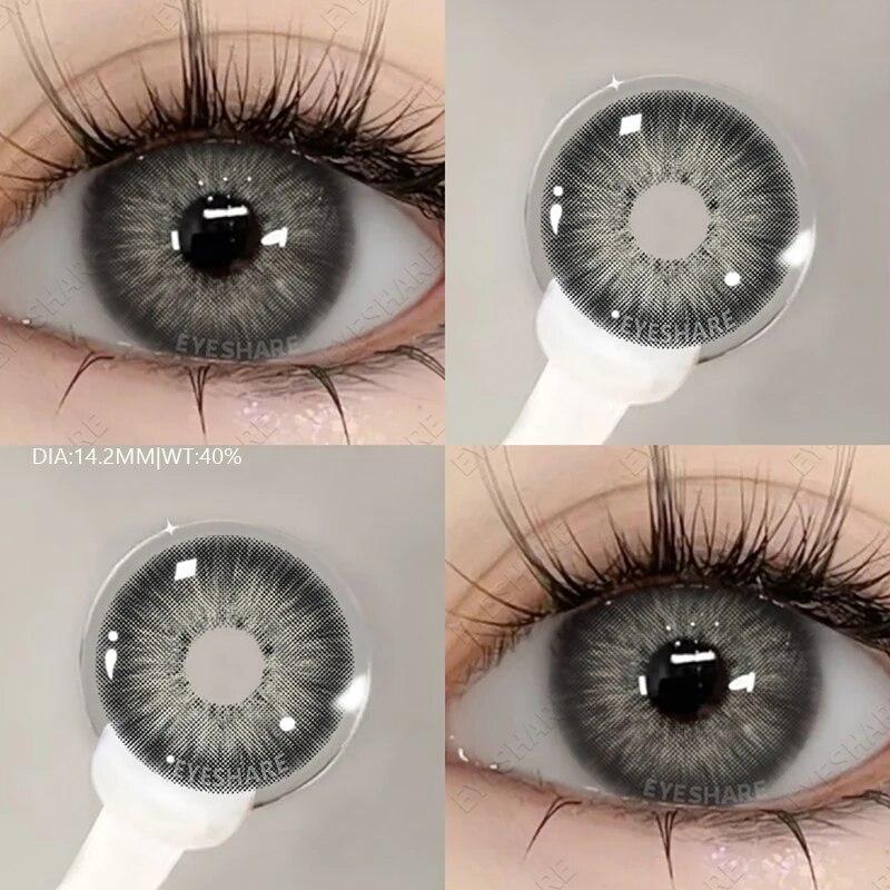 AMARA Blue Colored Contact Lenses Natural Look Green Eye Lenses Gray Contact Color Lenses Beauty Pupil Eye Cosmetics Yearly Use