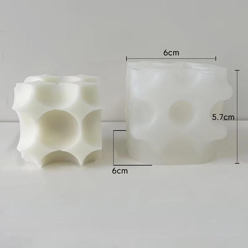 Геометрическая полосатая цилиндрическая силиконовая форма для свечей Магический квадрат Инструменты для изготовления гипса из смолы Форма неровности Декор для домашнего стола Ароматерапевтические свечи Подарки