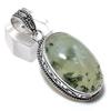 Ювелирный кулон ручной работы из натурального серебра 925 пробы с драгоценным камнем пренит 2,05 дюйма K4O03