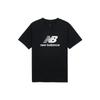 New Balance Футболка с логотипом Stacked, черная mT41502bk
