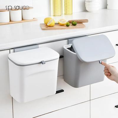 Японский настенный мусорный бак с раздвижной крышкой и крышкой, мусорное ведро, подвесной мусорный бак на дверцу кухонного шкафа, мусорный бак для автомобиля,