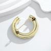 Elegant brooch, synthetic pearl initial design for women, vintage style, with faceted pearls.