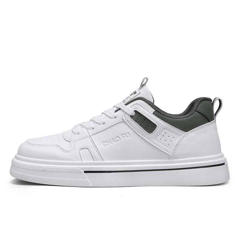 Retro trend low-top little white shoes men's casual skateboard sports shoes men's spring and autumn flat-bottomed lace-up board shoes men's