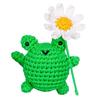 Complete Animals Crochet Kit for Beginners Pre-Started Tape Yarn Tools Elephant Dog Butterfly Frog Complete DIY Kit for Adults Kids