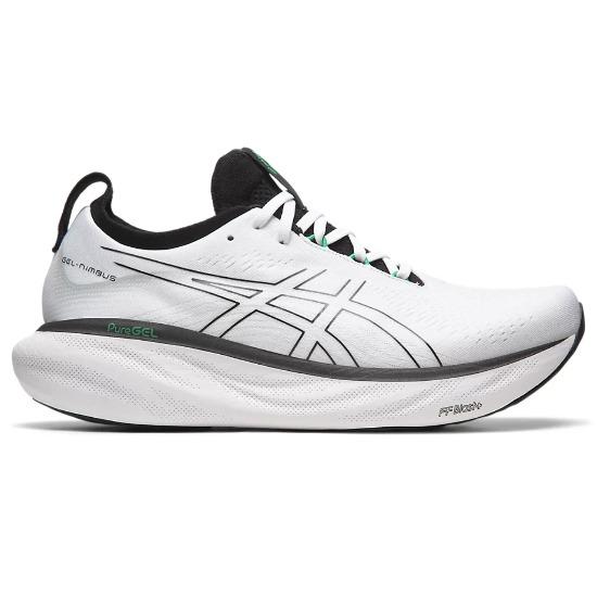 Asics Гель Нимбус 25 Белый Черный Зеленый 1011B547-103
