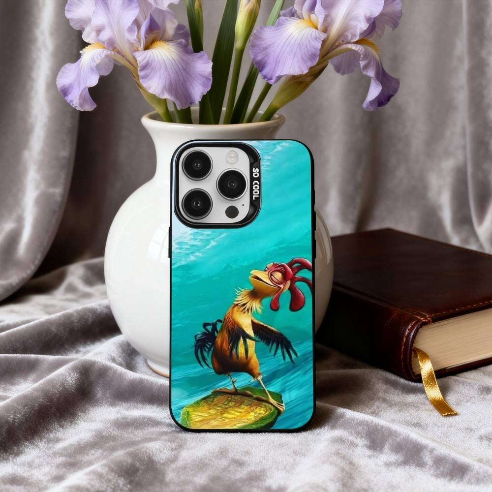 FUNNY C-Chicken-N J-Joe S-Surf Phone Case For iPhone17,16,15,14,13,12,11 Plus,Pro Max Black Candy silver phone case
