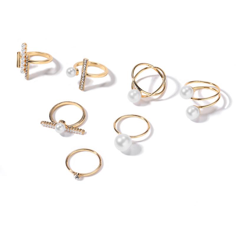 Minimalist Pearl Stackable Ring Set Elegant Daily Wear Jewelry