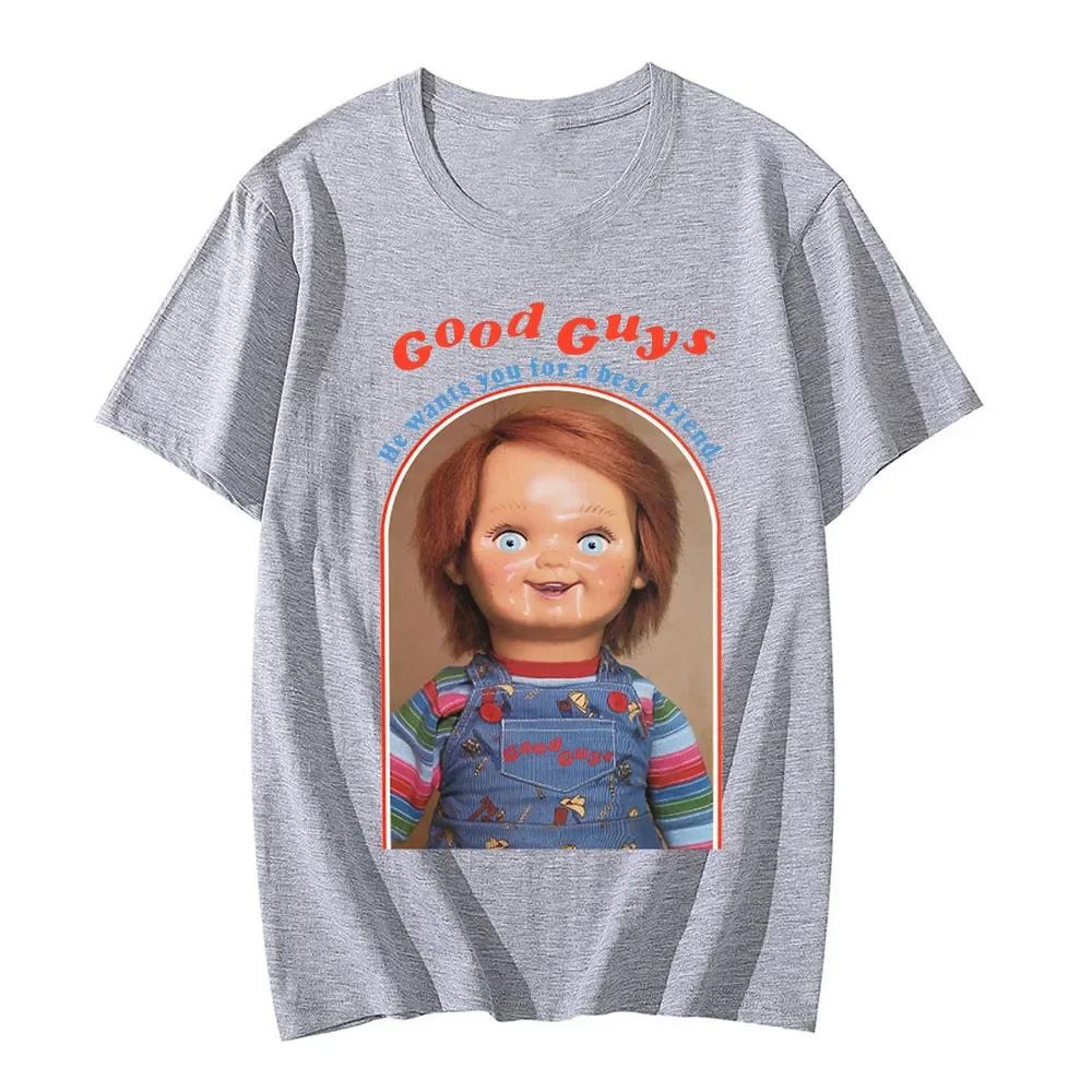 New Chucky Cotton TShirts Anime Graphic Print Women Fashion Casual Short Sleeves T Shirt Harajuku Unisex Tees Tops Clothing